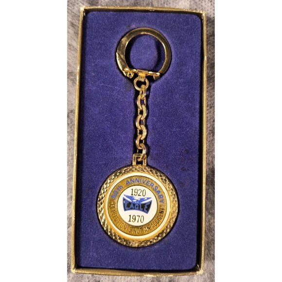 Eagle Electric 50th Anniversary Commemorative Keychain 1920-1970 Long Island New - Picture 1 of 3